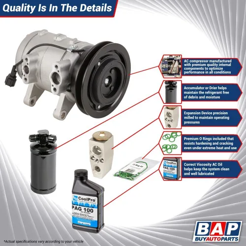 Vista 3 de Compresor de CA y kit de reparación de A/C para Chevy Lumina Monte Carlo Pontiac Grand Prix y Buick Regal 3.1L V6 - BuyAutoParts 60-81867RK Nuevo
