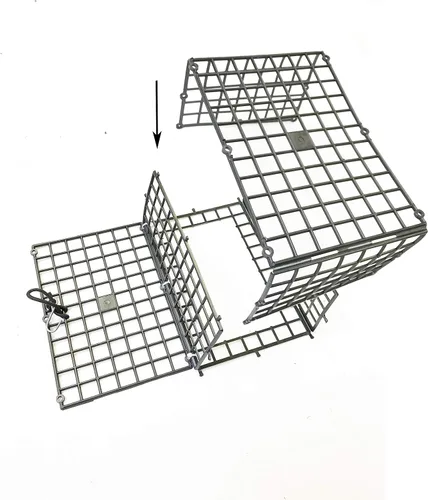 Vista 2 de Paquete de 4 cajas plegables de plástico KUFA de 7 x 5 x 3.5 pulgadas para cebo para cangrejos EL-10x4