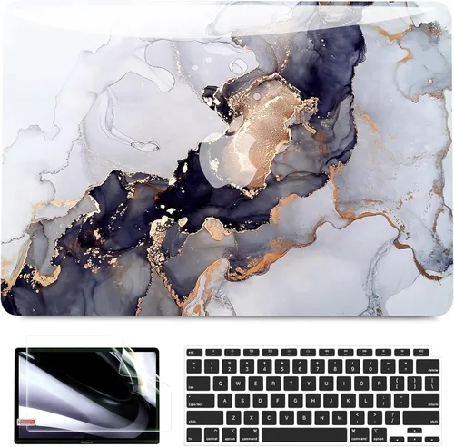 Vista 12 de B BELK - Funda compatible con MacBook Air de 13 pulgadas con chip M1 2021 2020 2019 2018 A2337 A2179 A1932, Plastic Hard Shell for MacBook Air