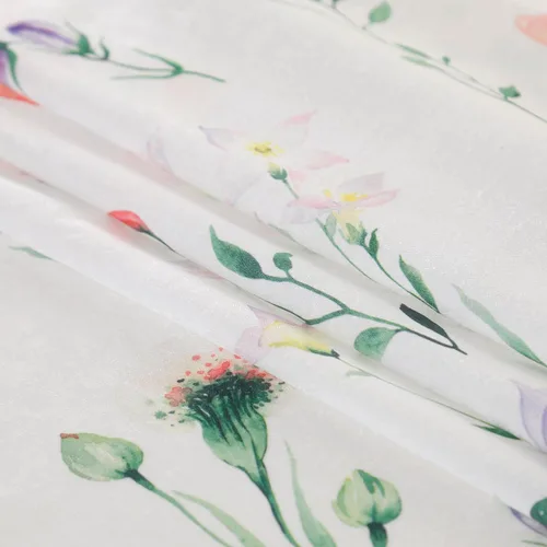 Vista 8 de naturetalk Cortinas de privacidad con patrón floral mixto, no se transparentan, cortinas lisas y sedosas con ojales plateados antiguos en la parte