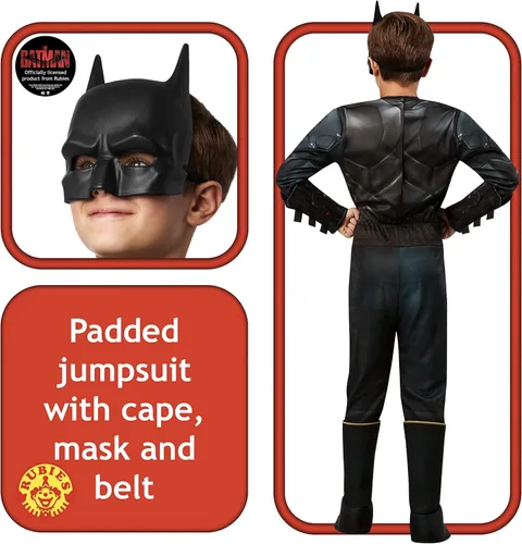 Vista 4 de Rubie's Batman de DC para niños la película de Batman Deluxe, Como se muestra
