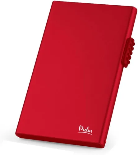Vista 9 de Cartera desplegable, delgada y minimalista para tarjetas de crédito para hombres y mujeres, tarjetero para 7 tarjetas, protección RFID, cartera