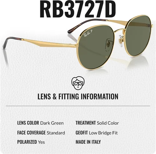 Vista 4 de Ray-Ban RB3727D Phantos - Gafas de sol en forma para hombre y mujer con kit oficial de gafas RAYBAN