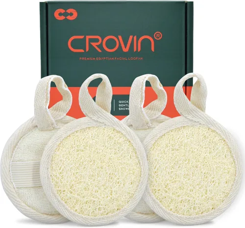 Vista 9 de Almohadillas exfoliantes de primera calidad, limpiador facial de Luffa natural y esponja de limpieza facial para limpiar tu cara de manera fácil