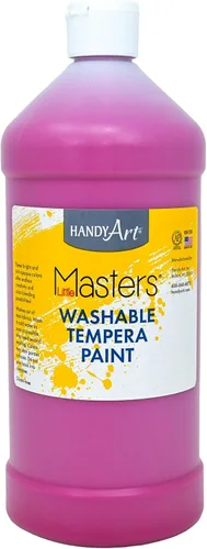 Vista 18 de Handy Art Little Masters - Pintura lavable, 16 onzas, color negro Bright & Mixable, High Opacity, Washable Colors for Classroom, Students, Kids