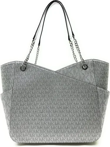 Vista 4 de Michael Kors Bolso de hombro con cadena de viaje grande (plata), plateado