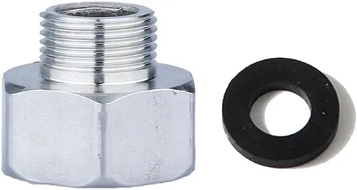 Vista 7 de Adaptador de tubo de rosca de latón, UE G1/2 pulgada hembra a US 9/16-24 UNEF Conector convertidor de rosca macho para manguera de suministro