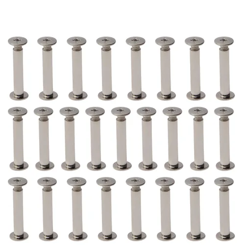 Vista 12 de Tornillo Phillips M5 x 1.378 in Tornillo de fijación para cinturón de hebilla de acero al carbono, cabeza cruzada, tornillos Chicago, cierre
