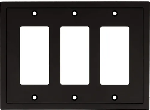 Vista 38 de Henne Bery Placa decorativa de pared con borde moderno, tapa de tomacorriente para cubrir enchufe, aleación de zinc maciza duradera