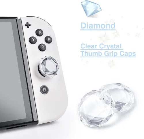 Vista 7 de DLseego Estuche transparente para tarjetas de juego de cristal para interruptor regular, Lite OLED, 11 ranuras para tarjetas de juego, 2 ranuras