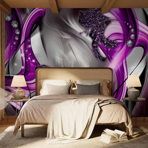 Vista 5 de artgeist Mural de pared Abstracto Púrpura 98x69 in - Papel pintado XXL no tejido Decoración de pared Impresión fotográfica Imagen Diseño Home