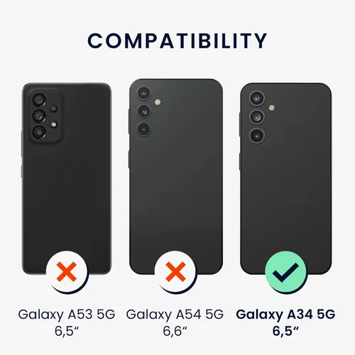 Vista 2 de kwmobile Funda compatible con Samsung Galaxy A34 5G - Funda delgada de silicona TPU - Acabado suave al tacto - Chocolate