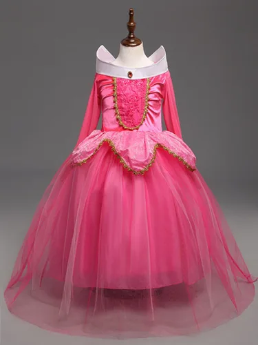 Vista 2 de DH Vestido de fiesta de princesa de Bella Durmiente con accesorios de cosplay