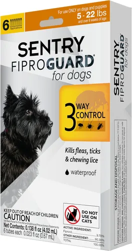 Vista 11 de Tópico anti pulgas y garrapatas para perros Sentry Fiproguard., 3 meses