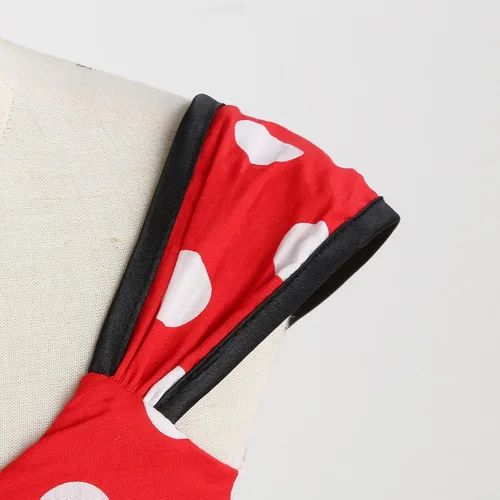 Vista 4 de Vestidos de princesa para niñas, vestido de Minnie Mouse, traje de cumpleaños de Minnie Mouse, disfraz de Minnie Mouse