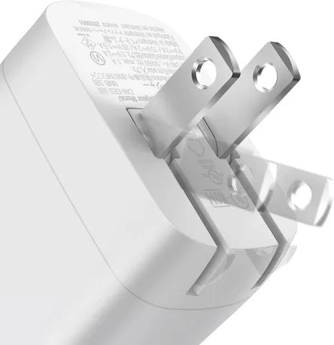 Vista 3 de Amazon Basics - Cargador de pared USB-C GaN de 30 W, con un puerto y carga rápida (Power Delivery PD) para tablets y teléfonos
