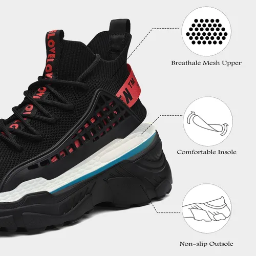 Vista 4 de XIDISO - Zapatos deportivos modernos para hombre, informales, para correr o caminar