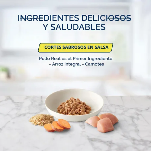 Vista 5 de Blue Buffalo Tastefuls Chicken Savory Singles, 2.6 onzas, 24 unidades Cortes en salsa, pollo real primero, bandejas de paquete doble