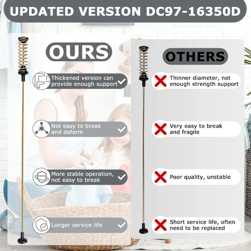 Vista 5 de DC68-03172C DC68-03172B-03 Varilla de suspensión para lavadora de carga superior Sam-sung WA45M7050AW/A4 WA45H7000AW WA54R7600AC WA50R5400AV/US
