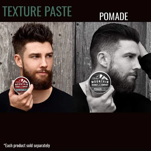 Vista 5 de Rocky Mountain Barber Company Pasta de cabello para hombres – Pasta de peinado con fijación flexible ligera y firme para todos los estilos