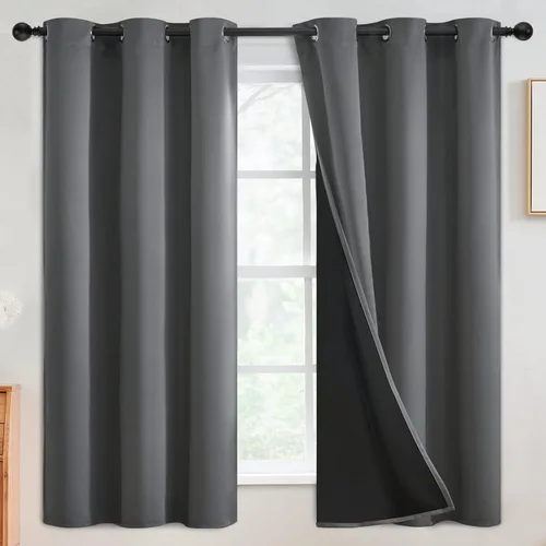 Vista 179 de SimpleHome - Cortinas opacas 100% para recámara, cortinas de ventana con ojales beige, con aislamiento térmico, cortinas de oscurecimiento