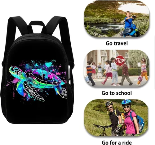Vista 54 de HUGS IDEA Los animales frescos 3D niños escuela libro bolsa niños impresión mochilas, Baloncesto, Moderno