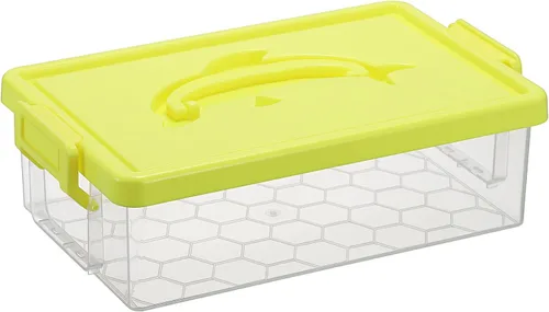 Vista 10 de BTSKY Caja de almacenamiento de plástico transparente pequeña con tapa, 9 x