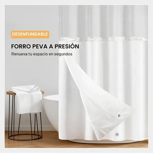 Vista 8 de River Dream - Forro de repuesto de plástico (PEVA) para cortina de ducha, 70 pulgadas de ancho x 54 pulgadas de alto 100% Waterproof,Detachable