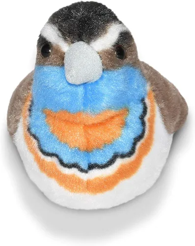 Vista 2 de Wild Republic Pájaros, Felpa Europea Bluethroat, auténtico sonido de pájaro, animal de peluche, juguetes para pájaros, regalos para niños, Birders 5