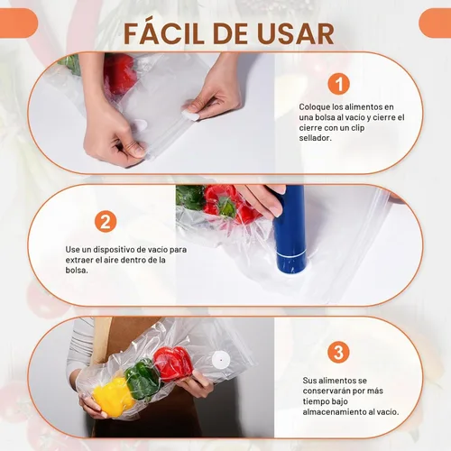 Vista 4 de 20 bolsas de sellado al vacío, bolsas reutilizables para sellar al vacío para alimentos, bolsas con cremallera al vacío sin BPA, bolsas Sous Vide