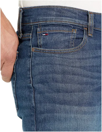 Vista 3 de Tommy Hilfiger Men's Straight Fit Stretch Jeans