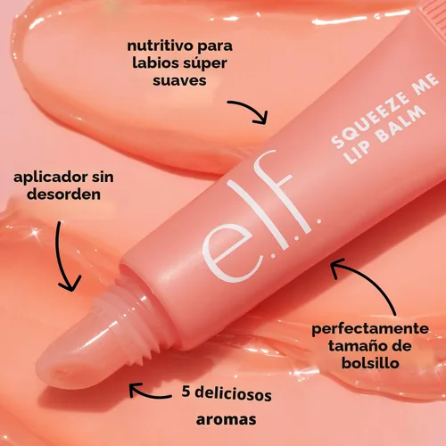 Vista 5 de e.l.f. Squeeze Me - Bálsamo labial hidratante para un tinte de color transparente, infundido con ácido hialurónico, vegano y libre de crueldad animal