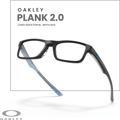 Vista 5 de Oakley Plank 2.0 OX8081 - Lentes rectangulares para hombre y mujer, kit de correa de accesorios, bolsa de microfibra