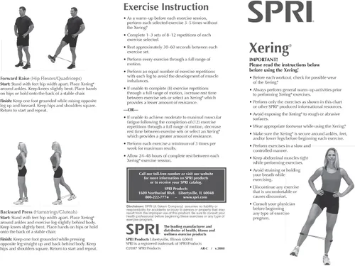 Vista 3 de SPRI Xering cuerda elástica resistente para ejercicio con agarraderas