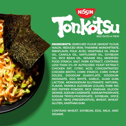 Vista 5 de Nissin Tonkotsu - Fideos de cerdo cremosos picantes (paquete de 20)