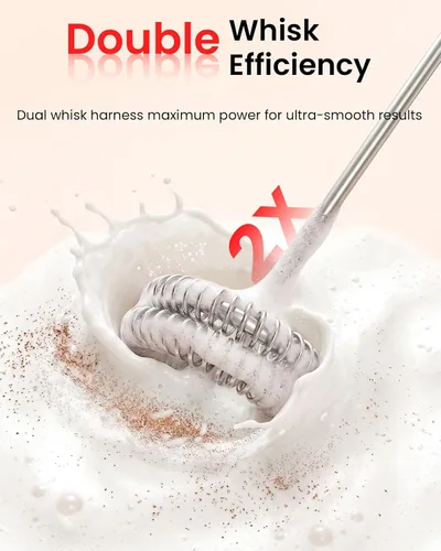 Vista 6 de SIMPLETASTE Espumador de leche recargable de mano, 3 velocidades, gris