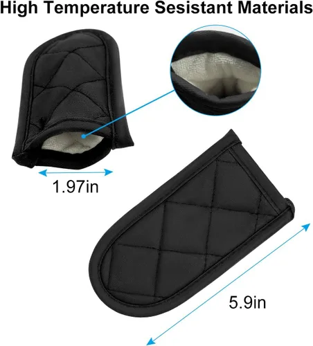 Vista 3 de Evoio Fundas de mango de sartén de hierro fundido, fundas para mango de olla, resistentes al calor, resistentes al calor, fundas para mango