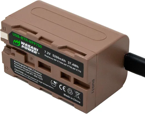 Vista 3 de Wasabi Power Batería USB (Serie Ginger) para Sony NP-F730, NP-F750, NP-F760, NP-F770 (4900mAh, Serie L) y Serie CN, Serie CCD, Serie DCR, Serie DSC