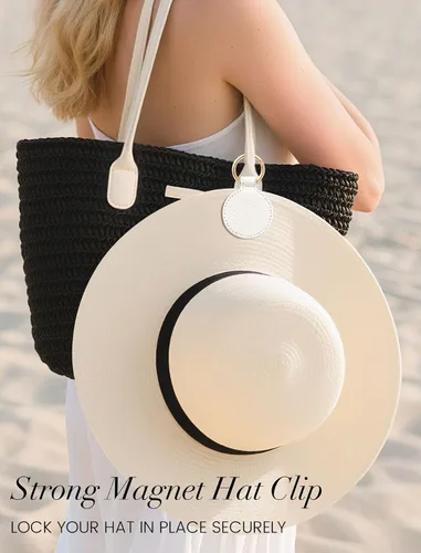 Vista 60 de Niveaya Clip magnético para sombrero para viajar en la bolsa, gancho de almacenamiento magnético, accesorio esencial de viaje de vacaciones