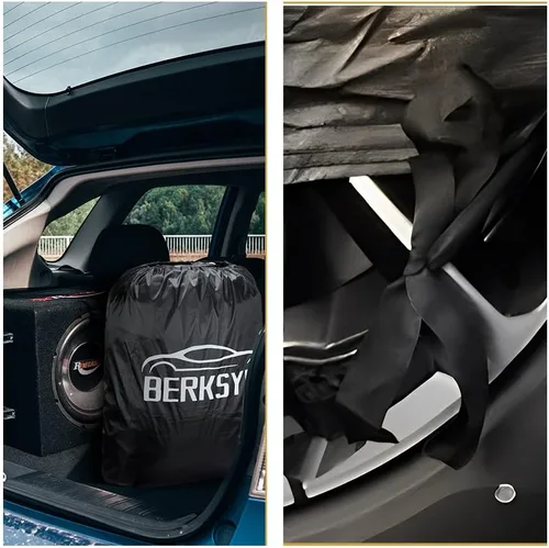 Vista 9 de Funda impermeable para automóvil compatible con Chevy Camaro 2010-2024 para todo tipo de clima, 6 capas, cubierta completa para automóvil con bolsa