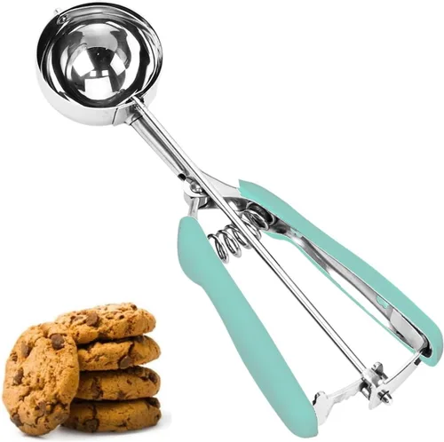 Vista 36 de Cuchara de Helado y Galletas de Acero Inoxidable - Capacidad de 5.3Tbsp/80ml/2.7oz, Liberación con Gatillo