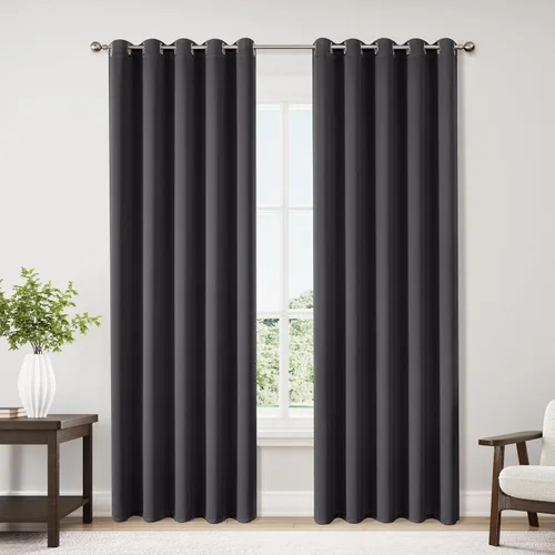 Vista 172 de ChrisDowa - Cortinas cortas para ventana de 40 pulgadas para dormitorio - Cortinas cortas con ojales y aislamiento térmico para oscurecer