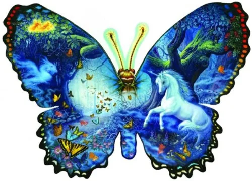 Vista 3 de Sunsout Fantasy Butterfly en forma de SOI95330, tamaño: 1000pc, 25x35 pulgadas