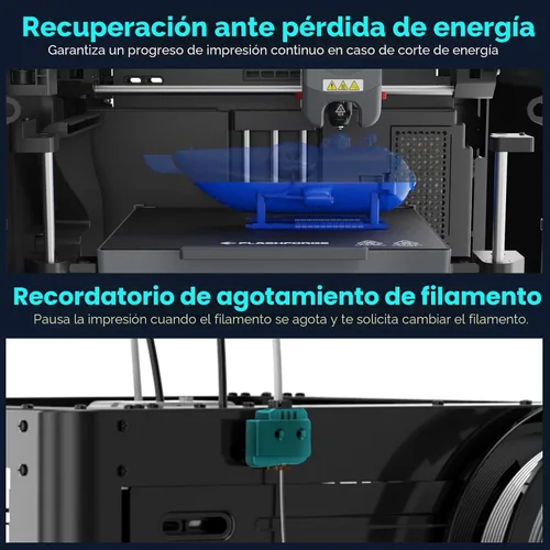 Vista 8 de FLASHFORGE Adventurer 5M Impresora 3D con Sistema de Nivelación Automática Completa, Máx. 600mm/s de Alta Velocidad, Boquilla de Desconexión Rápida