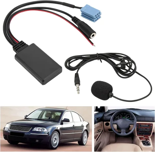 Vista 3 de Tbest Cable estéreo Bluetooth5.0 Aux in 0.138 in Jack Iso 7 607 897 093 Terminales de reemplazo de micrófono manos libres y arneses de cableado