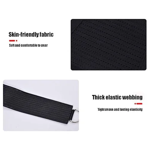 Vista 3 de Cinturón de apoyo de espalda autocalentable para hombres y mujeres, soporte lumbar transpirable ajustable para aliviar el dolor de espalda baja Negro