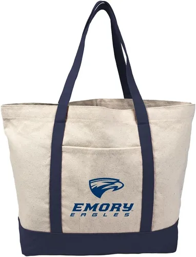 Vista 71 de Campus Lab Bolsa de lona con logotipo primario colegiado con bolsillo externo, bolsa de hombro reutilizable para ir de compras, playa Águilas A&m