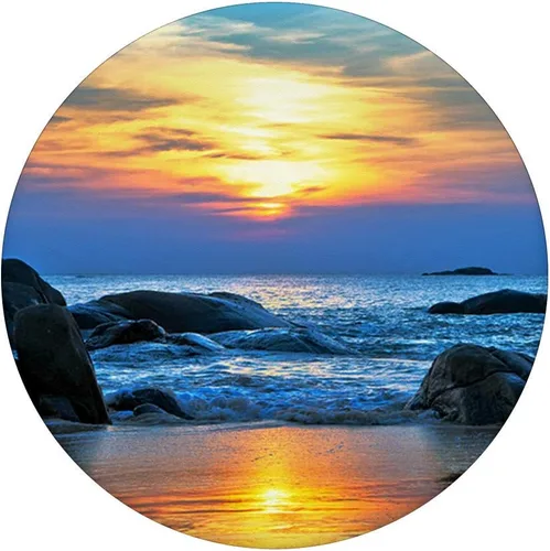 Vista 5 de Sunset Sunrise Sundown Sea Ocean Stone Beach Vacation - PopSockets Grip and Stand for Phones and Tablets