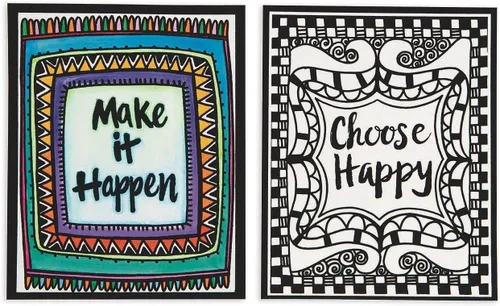 Vista 5 de S&S Worldwide Think Positive - Pósteres artísticos de terciopelo, 4 de cada uno de 6 diseños, citas inspiradoras, cartulina de 8 x 10 pulgadas