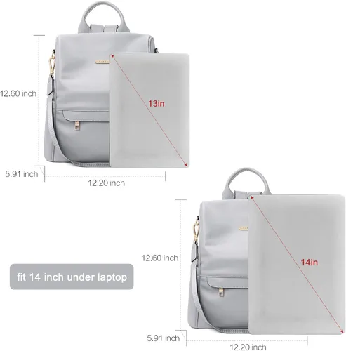 Vista 3 de CLUCI - Bolso de hombro tipo mochila de cuero para mujer, diseño grande y a la moda, para viajes